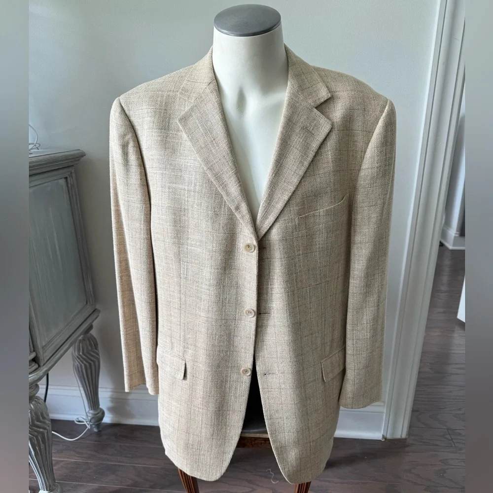 Ermenegildo Zegna Soft Half Lined Silk Wool Lightweight Sport Coat